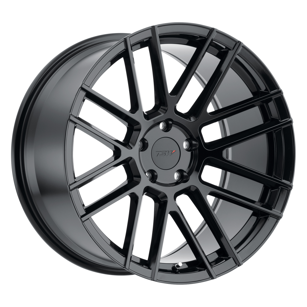 19x8.5 5x114.3 TSW Wheels Mosport Gloss Black 30 offset 76.1 hub