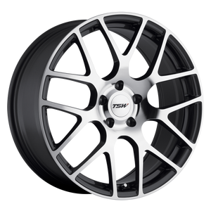 18x9 5x114.3 TSW Wheels Nurburgring Gunmetal With Mirror Cut Face 32 offset 76.1 hub