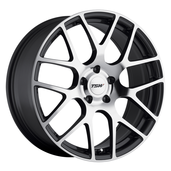 18x9 5x114.3 TSW Wheels Nurburgring Gunmetal With Mirror Cut Face 32 offset 76.1 hub