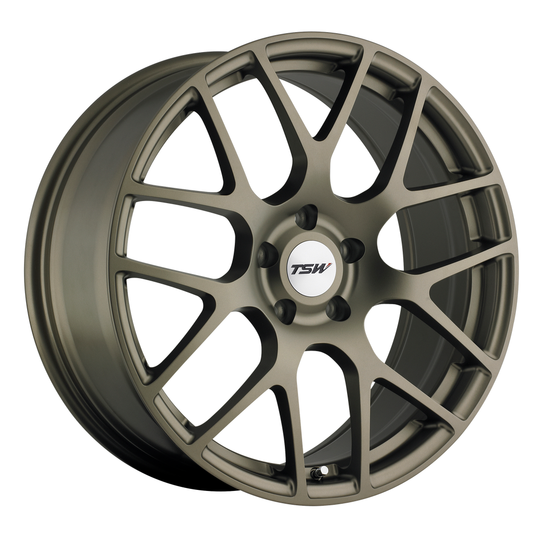 19x10.5 5x120 TSW Wheels Nurburgring Matte Bronze 27 offset 76.1 hub