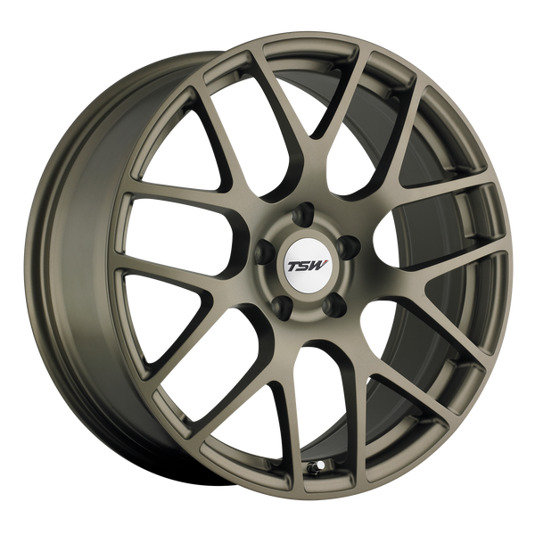 18x8 5x120 TSW Wheels Nurburgring Matte Bronze 35 offset 76.1 hub