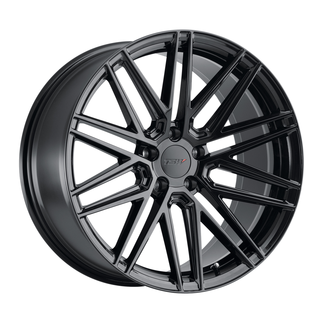 19x8.5 5x120 TSW Wheels Pescara Gloss Black 35 offset 76.1 hub