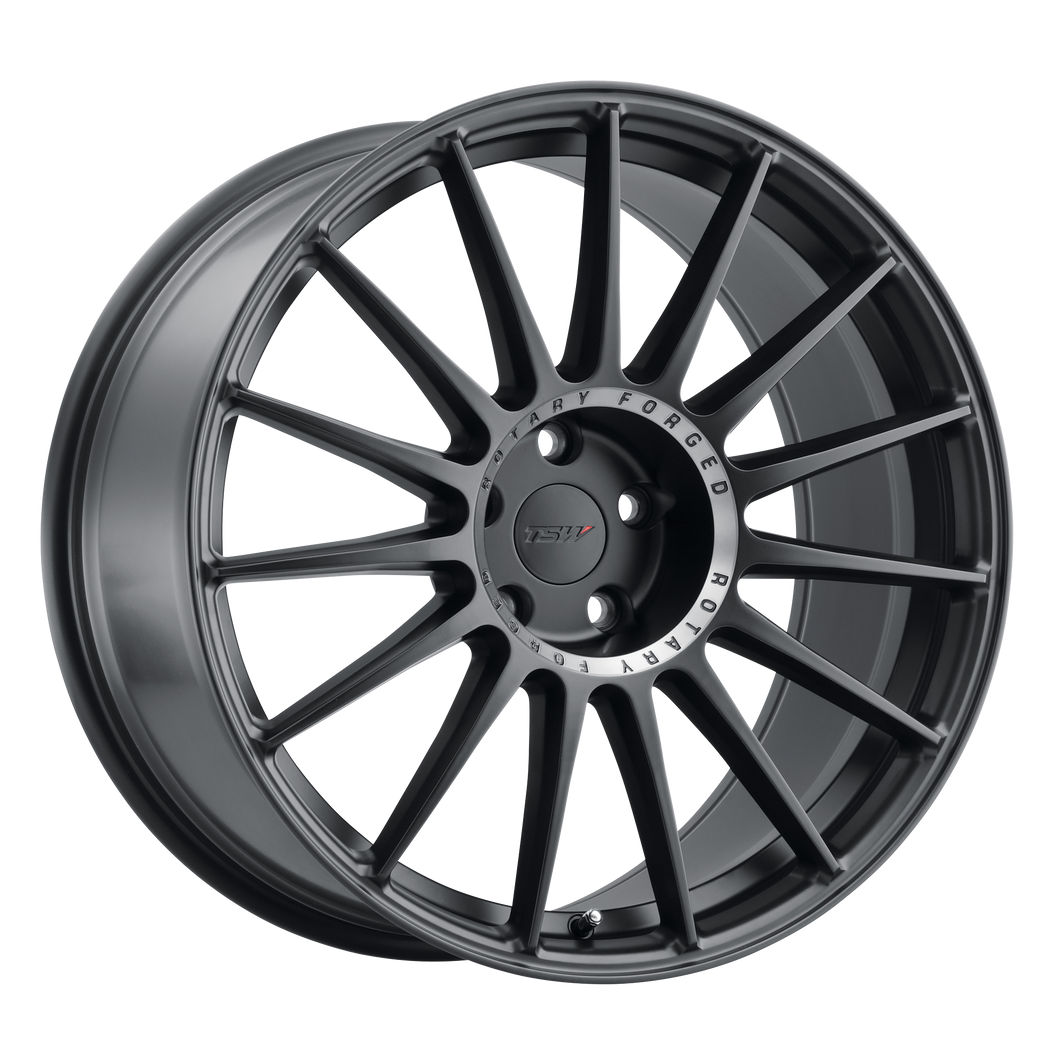 17x8 5x114.3 TSW Wheels Paddock Semi Gloss Black With Machined Tinted Ring 35 offset 76.1 hub