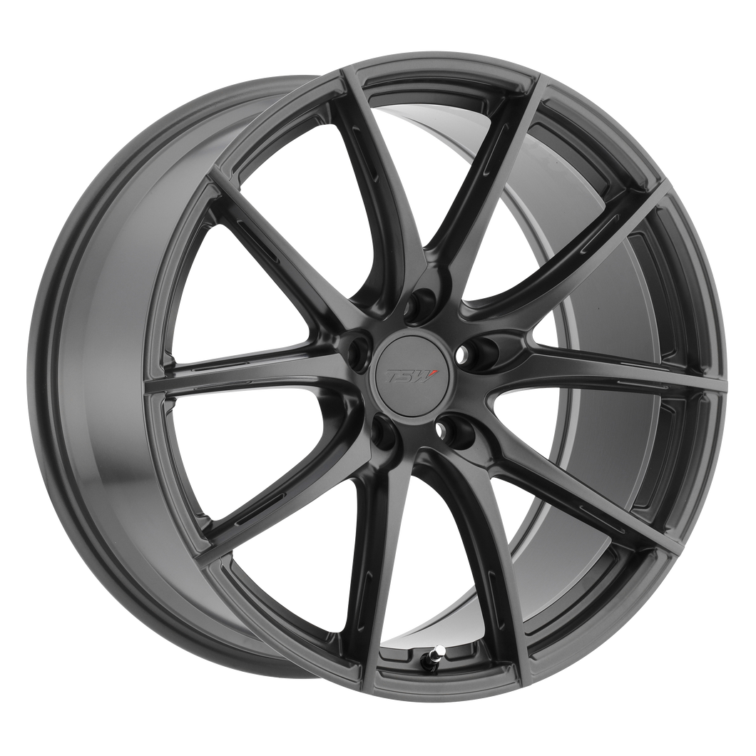 18x9.5 5x120 TSW Wheels Sprint Gloss Gunmetal 35 offset 76.1 hub