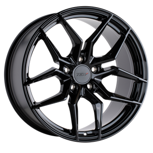 17x8 5x108 TSW Wheels Silvano Gloss Black 40 offset 76.1 hub