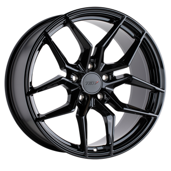 17x8 5x108 TSW Wheels Silvano Gloss Black 40 offset 76.1 hub