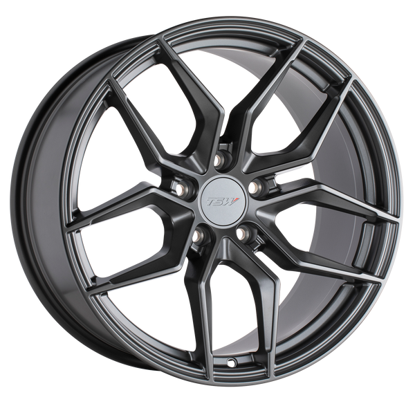18x9.5 5x114.3 TSW Wheels Silvano Gloss Gunmetal 20 offset 76.1 hub