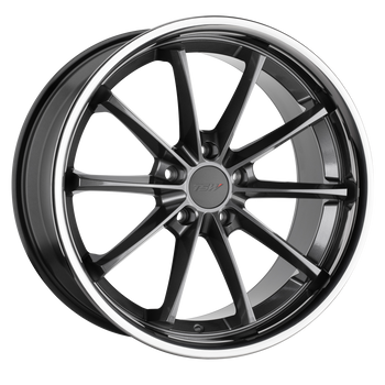 18x9.5 5x114.3 TSW Wheels Sweep Gloss Gunmetal With Stainless Lip 40 offset 76.1 hub