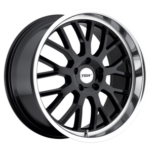 18x9.5 5x120 TSW Wheels Tremblant Gloss Black With Mirror Cut Lip 35 offset 76.1 hub