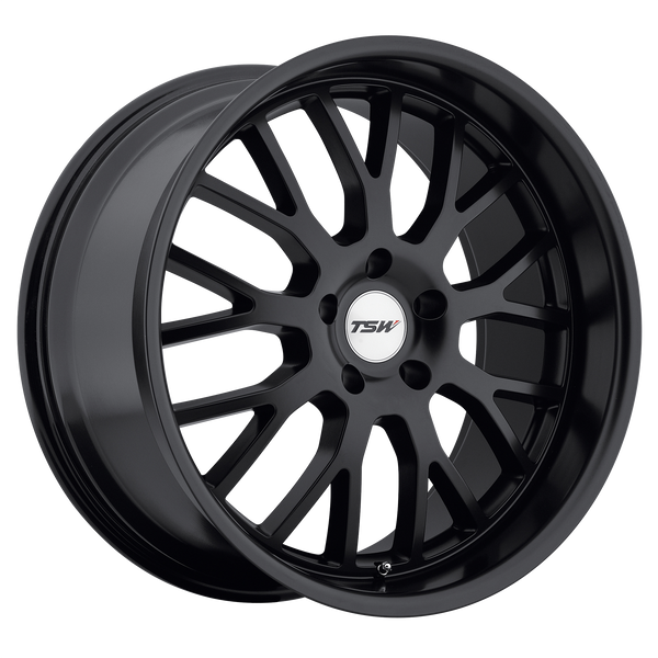 18x9.5 5x112 TSW Wheels Tremblant Matte Black 35 offset 72.1 hub