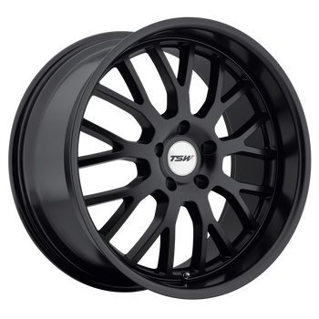 18x9.5 5x112 TSW Wheels Tremblant Matte Black 35 offset 72.1 hub