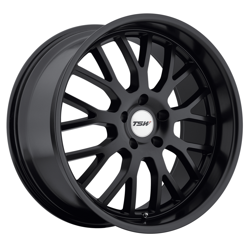 18x9.5 5x112 TSW Wheels Tremblant Matte Black 35 offset 72.1 hub