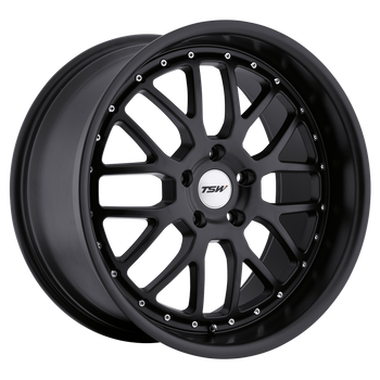 18x9.5 5x114.3 TSW Wheels Valencia Matte Black 20 offset 76.1 hub