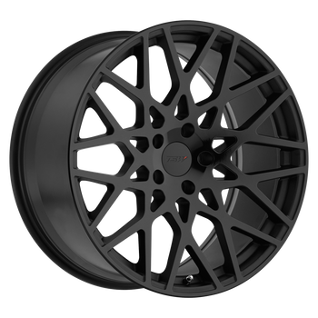 18x8.5 5x112 TSW Wheels Vale Double Black - Matte Black With Gloss Black Face 32 offset 72.1 hub