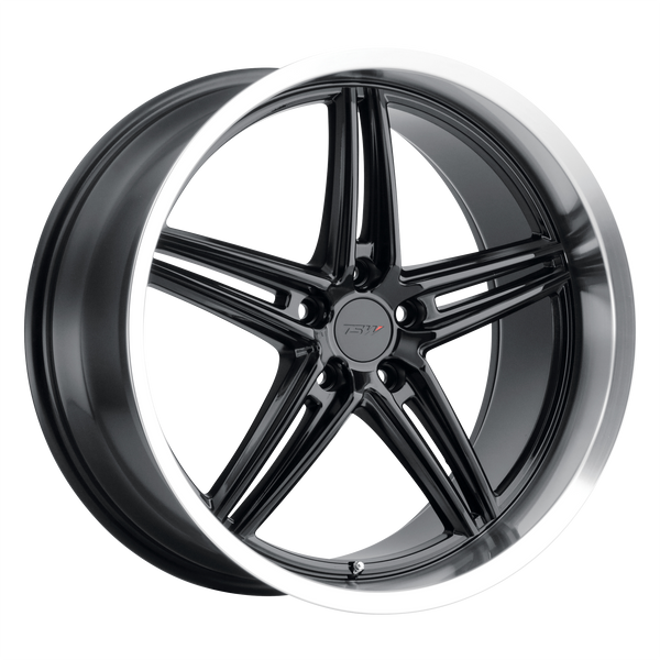 18x9.5 5x112 TSW Wheels Variante Gloss Black With Machined Lip 39 offset 66.56 hub