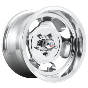 15x8 5x120.65 US Mag Wheels U101 Indy High Luster Polished -12 offset 72.56 hub