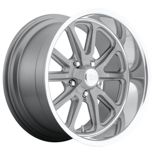 20x10 5x114.3 US Mag Wheels U111 Rambler Matte Gun Metal Machined 40 offset 72.56 hub