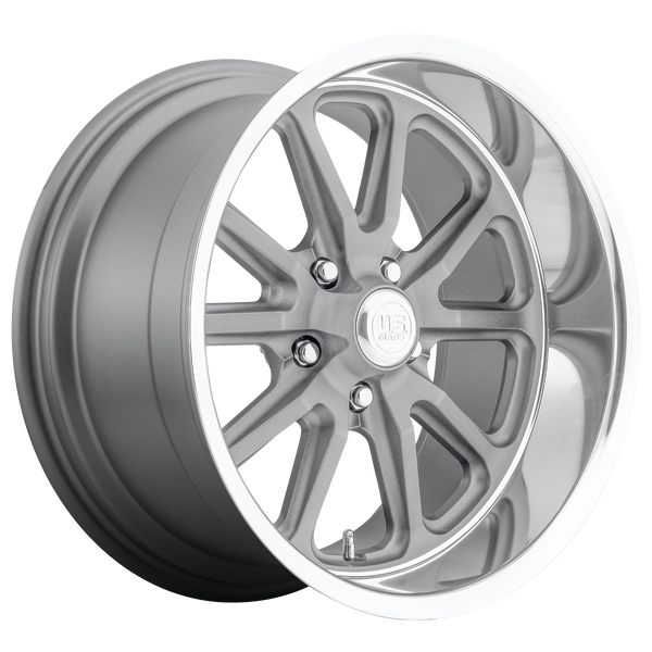 20x10 5x114.3 US Mag Wheels U111 Rambler Matte Gun Metal Machined 40 offset 72.56 hub