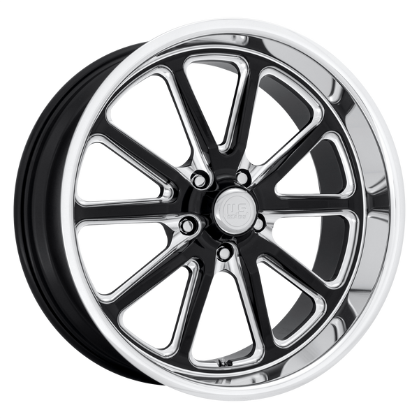 20x9.5 5x120.65 US Mag Wheels U117 Rambler Gloss Black Milled 1 offset 72.56 hub