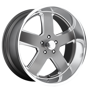 20x8 5x120.65 US Mag Wheels U118 Hustler Matte Gun Metal 1 offset 72.56 hub