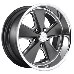 20x9.5 5x120.65 US Mag Wheels U120 Roadster Matte Gun Metal Machined 1 offset 72.56 hub