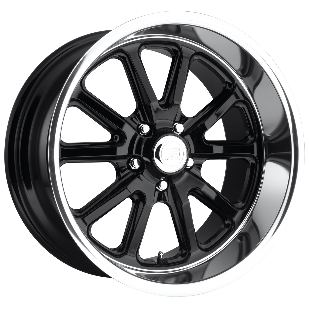 18x9.5 5x120.65 US Mag Wheels U121 Rambler Gloss Black 1 offset 72.56 hub