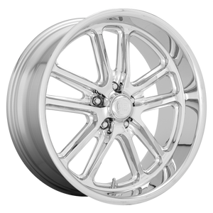 24x9 5x120.65 US Mag Wheels U131 Bullet Chrome 1 offset 72.7 hub