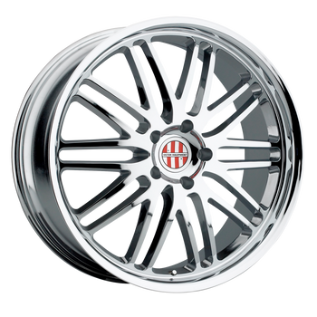 18x8 5x130 Victor Equipment Wheels Lemans Chrome 45 offset 71.5 hub