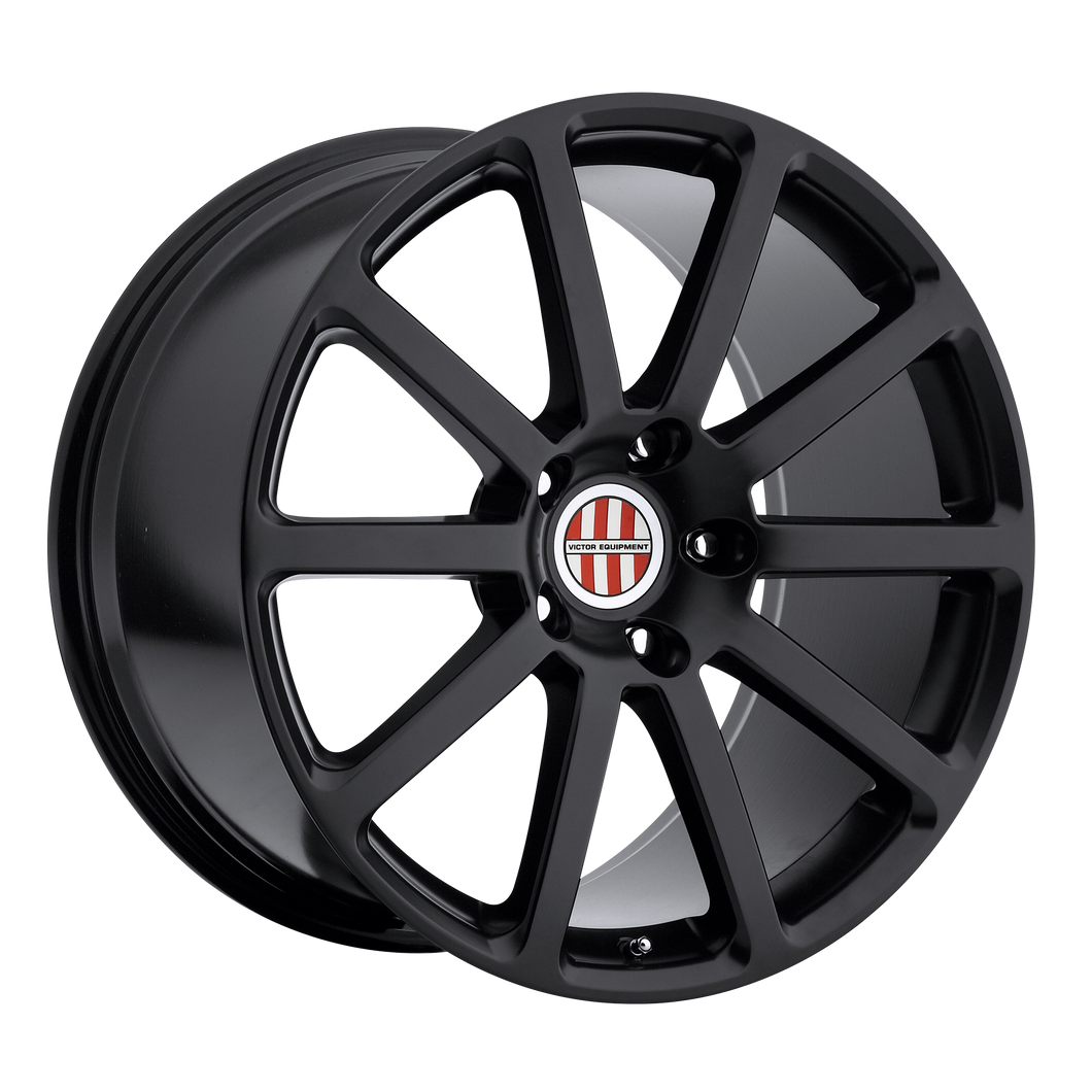 19x8 5x130 Victor Equipment Wheels Zehn Matte Black 45 offset 71.5 hub