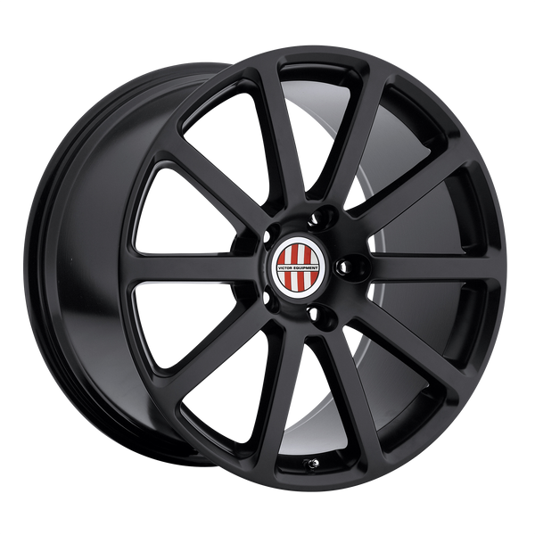 20x10 5x130 Victor Equipment Wheels Zehn Matte Black 50 offset 71.5 hub