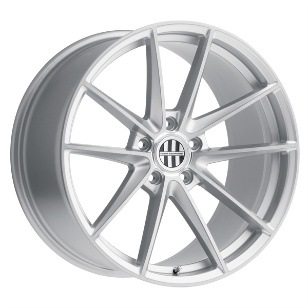 19x10.5 5x130 Victor Equipment Wheels Zuffen Silver With Brushed Face 55 offset 71.5 hub