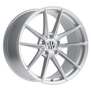 19x8.5 5x130 Victor Equipment Wheels Zuffen Silver With Brushed Face 45 offset 71.5 hub