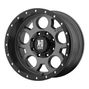 20x9 8x165.1 XD Series Offroad Wheels XD126 Enduro Pro Matte Gray W Black Reinforcing Ring 18 offset 125.5 hub