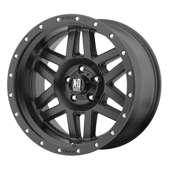 20x9 6x139.7 XD Series Offroad Wheels XD128 Machete Satin Black With Reinforcing Ring 18 offset 106.25 hub