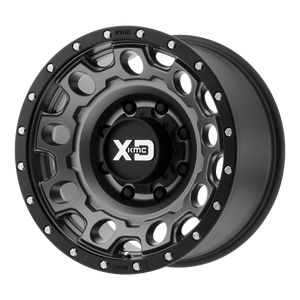 18x9 6x139.7 XD Series Offroad Wheels XD129 Holeshot Matte Gray W Black Reinforcing Ring 18 offset 106.25 hub