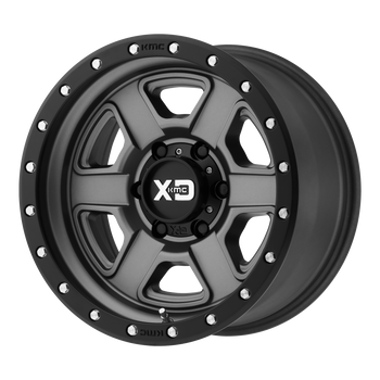 18x9 8x165.1 XD Series Offroad Wheels XD133 Fusion Off-Road Satin Gray With Satin Black Lip 0 offset 125.5 hub