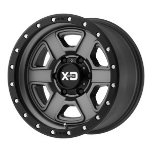 17x9 8x180 XD Series Offroad Wheels XD133 Fusion Off-Road Satin Gray With Satin Black Lip -12 offset 124.2 hub