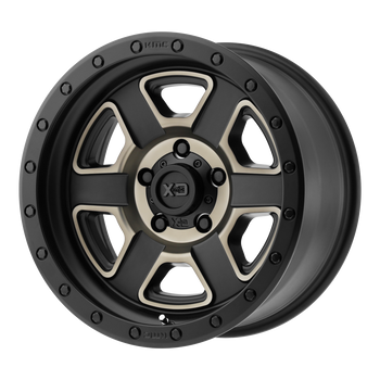 18x9 8x165.1 XD Series Offroad Wheels XD133 Fusion Off-Road Satin Black Machined With Dark Tint Clear Coat 0 offset 125.5 hub