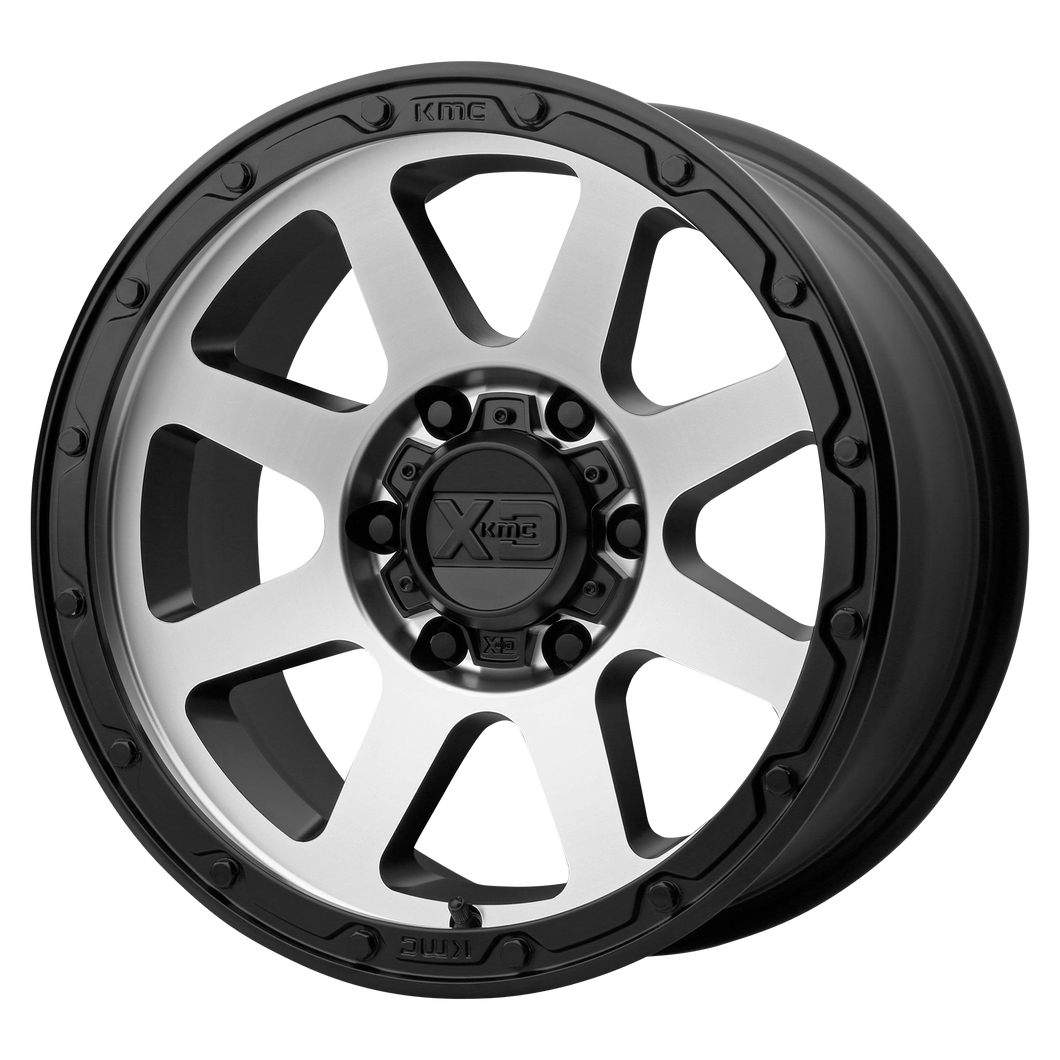 17x8.5 5x127 XD Series Offroad Wheels XD134 Addict 2 Matte Black Machined Face 0 offset 78.3 hub