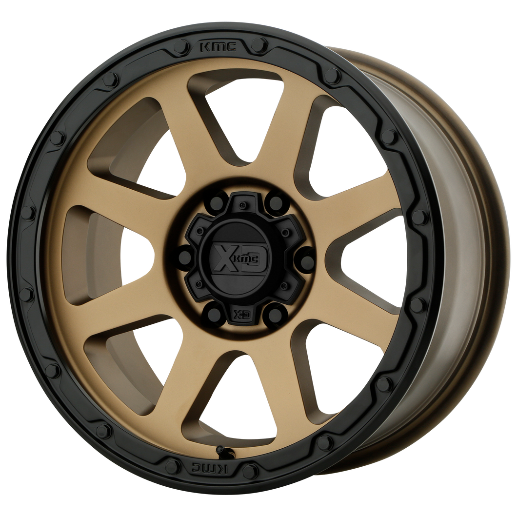 17x8.5 8x165.1 XD Series Offroad Wheels XD134 Addict 2 Matte Bronze Matte Black Lip 0 offset 125.5 hub