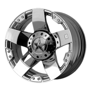 22x9.5 6x135/6x139.7 XD Series Offroad Wheels XD775 Rockstar Chrome 38 offset 100.5 hub