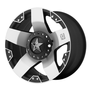 17x9 BLANK XD Series Offroad Wheels XD775 Rockstar Machined Face With Matte Black Windows -12 offset 78.3 hub