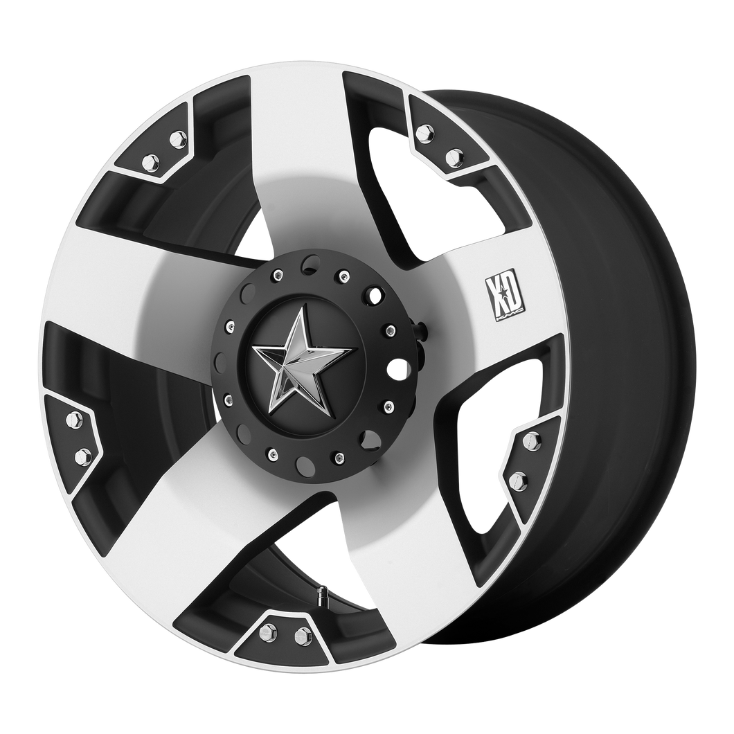 17x9 BLANK XD Series Offroad Wheels XD775 Rockstar Machined Face With Matte Black Windows -12 offset 78.3 hub