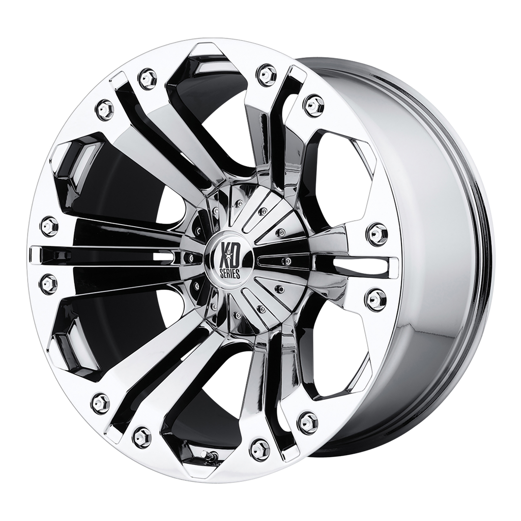 24x10 6x135/6x139.7 XD Series Offroad Wheels XD778 Monster Chrome 25 offset 106.25 hub