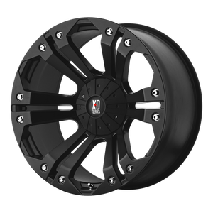 22x9.5 5x150 XD Series Offroad Wheels XD778 Monster Matte Black 35 offset 110.5 hub
