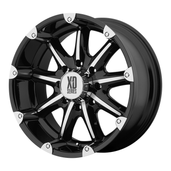 20x9 6x135 XD Series Offroad Wheels XD779 Badlands Gloss Black Machined 18 offset 87.1 hub