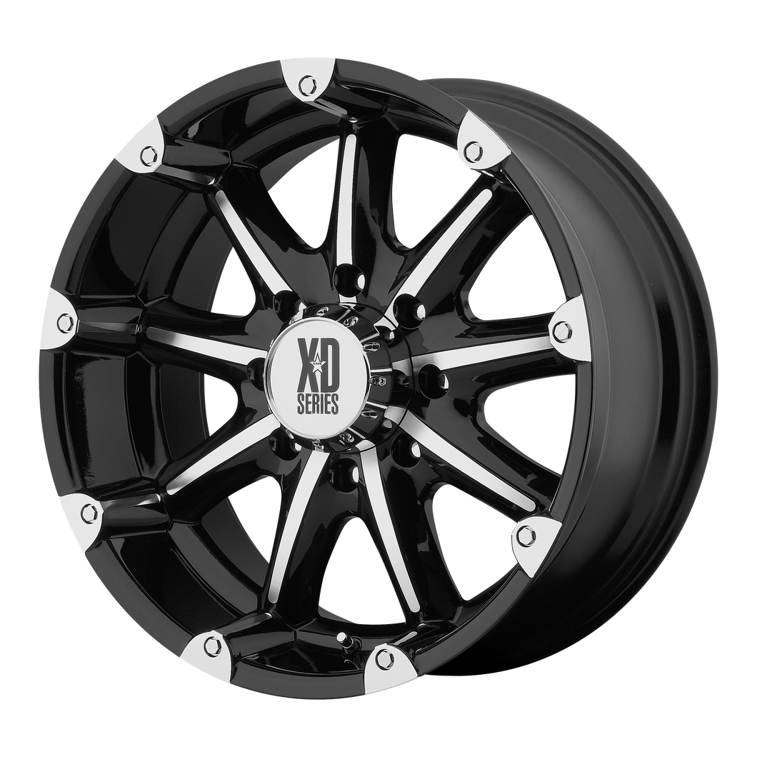 20x9 8x165.1 XD Series Offroad Wheels XD779 Badlands Gloss Black Machined 18 offset 125.5 hub