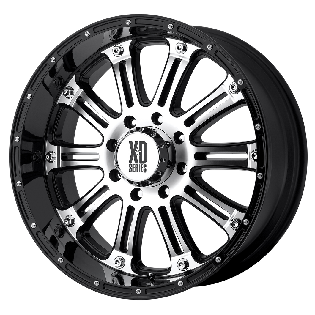 17x9 8x170 XD Series Offroad Wheels XD795 Hoss Gloss Black Machined 18 offset 125.5 hub