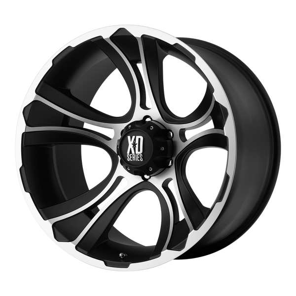 17x9 5x127 XD Series Offroad Wheels XD801 Crank Matte Black Machined 0 offset 78.3 hub