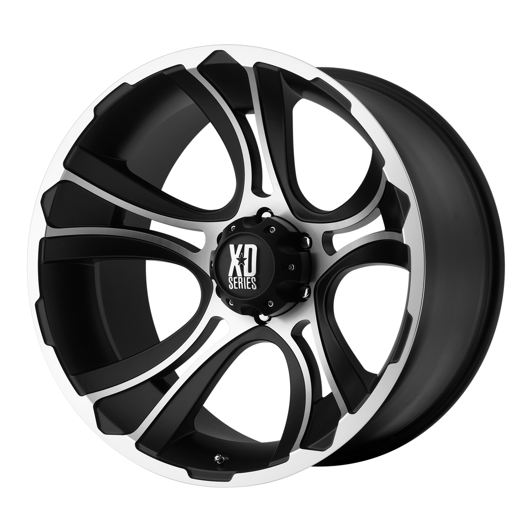 20x9 8x180 XD Series Offroad Wheels XD801 Crank Matte Black Machined 0 offset 124.2 hub